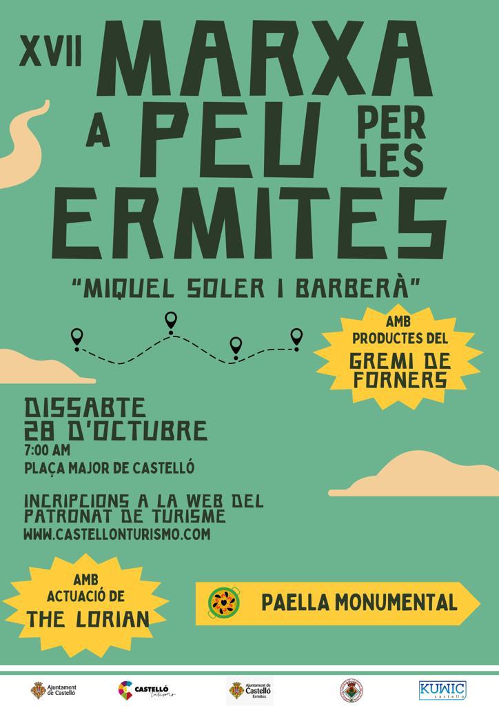 S'obri la inscripció per a la “XVII Marxa a peu per els ermites de Castelló Miquel Soler”